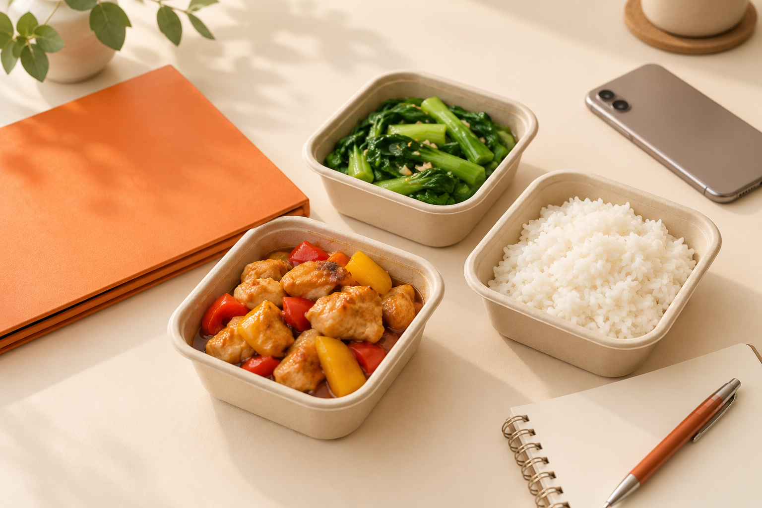 三小盒餐款與聯絡用品示意